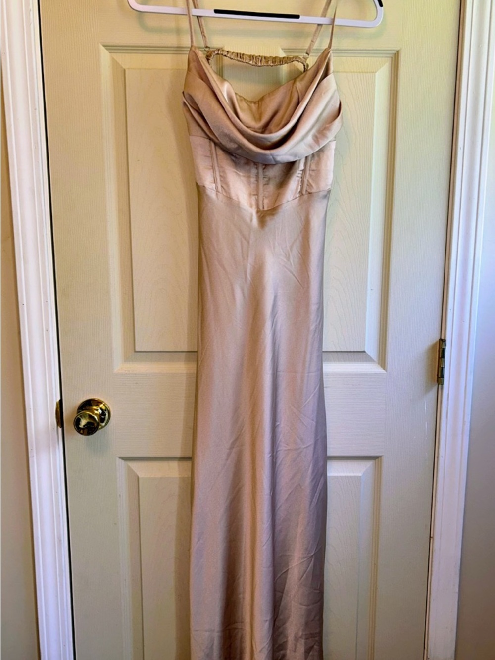 NEW WITH TAGS Princess Polly Northern Star Maxi Dress Champagne Gold Size 8 US